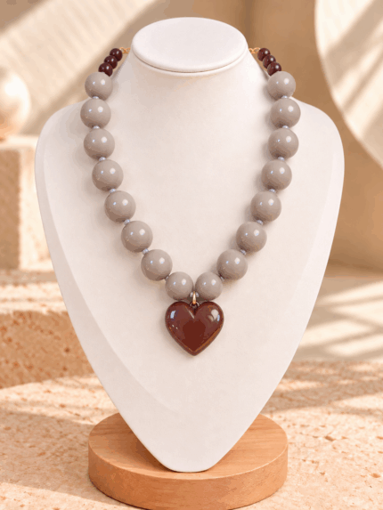 Collar Chicle Corazón Cafe