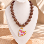 Collar Chicle Café Corazon Alegria