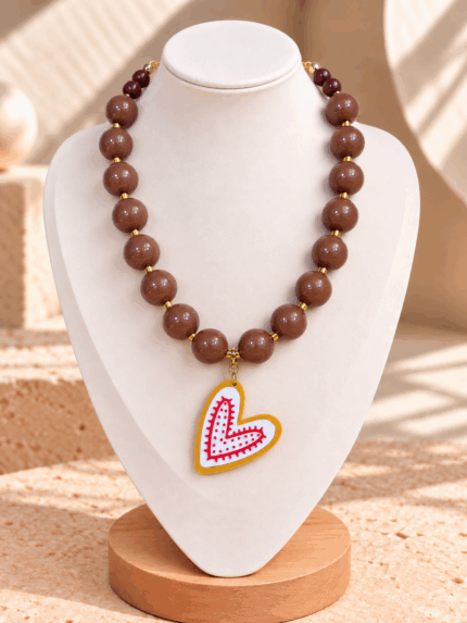 Collar Chicle Café Corazon Alegria