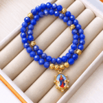 Pulsera Rosario Azul Rey Virgen de la Asuncion