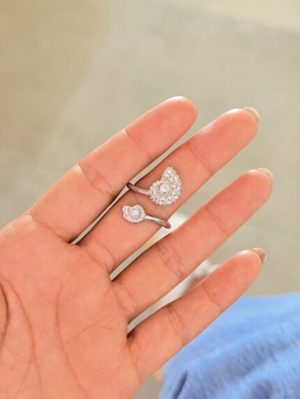 Anillo Doble Caracol Plateado