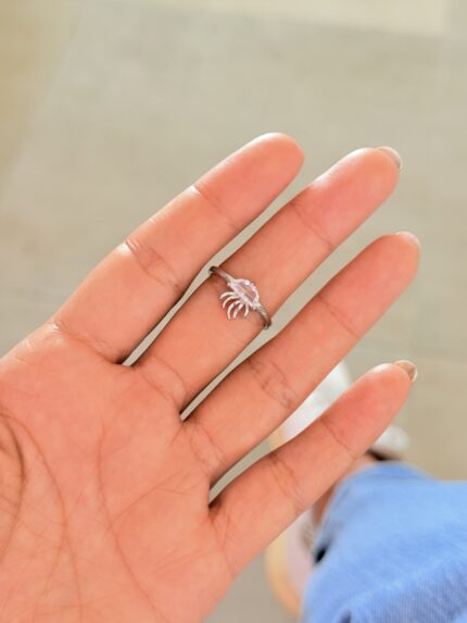 Anillo Mini Medusa Plateada