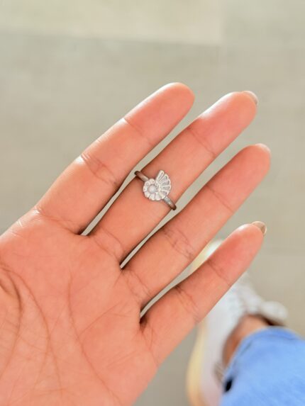 Anillo Coral Plateado